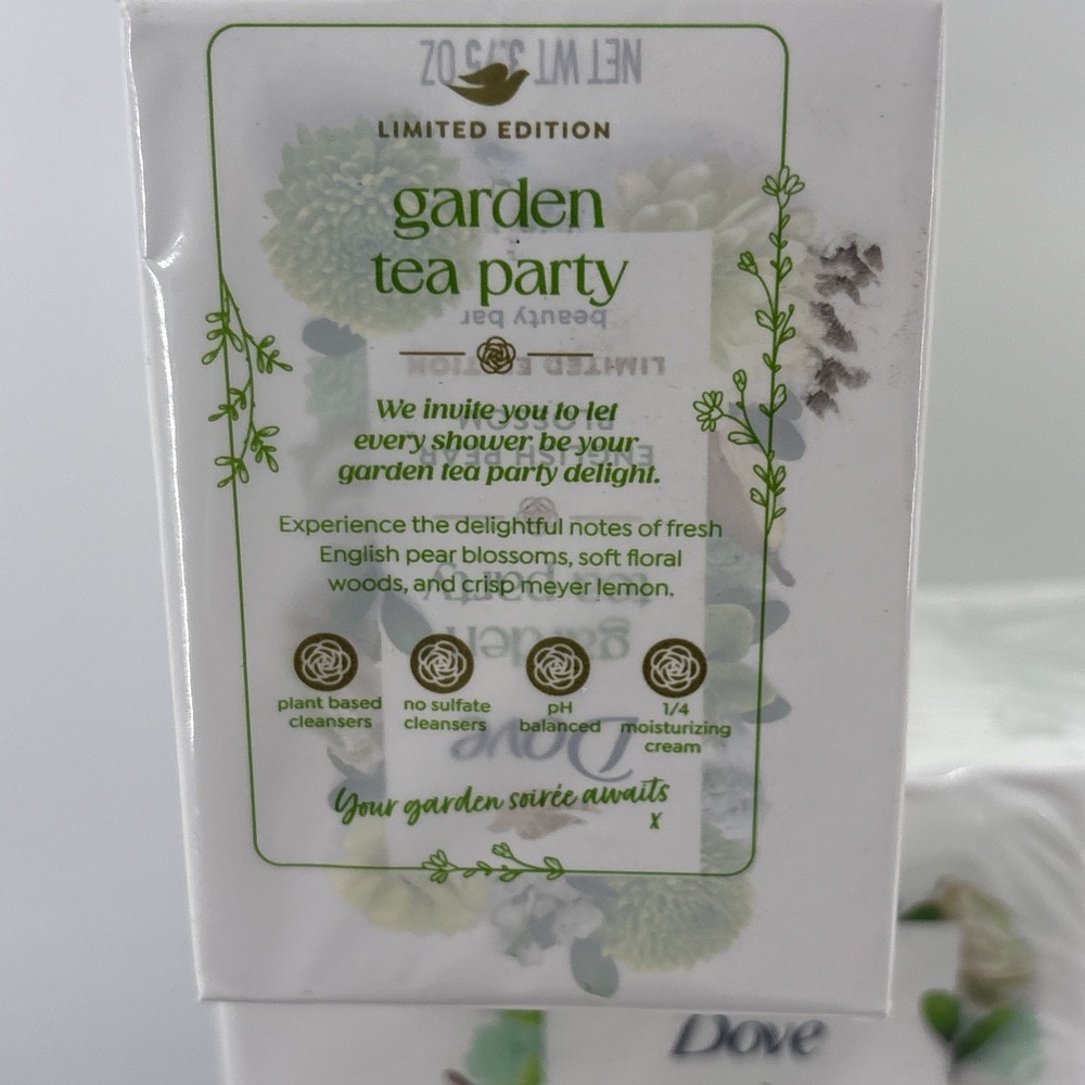 Dove Soap Garden Tea Party English Pear Blossom 4 Packs, 16 Bars, 3.75 oz Each - Picture 6 of 6